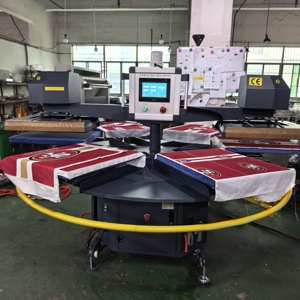 <span class=keywords><strong>Presse</strong></span> à chaud rotative J à double tête chauffante surdimensionnée, six stations, carrousel automatique, pour sublimation textile 50*60cm - Product Image 3