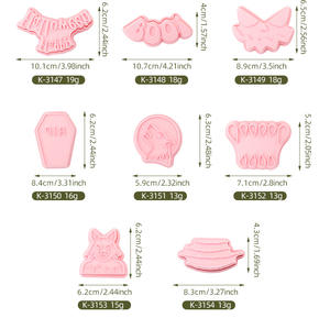 Moule à biscuits série loup-garou Halloween moule à biscuits de dessin animé 3D avec <span class=keywords><strong>empreinte</strong></span> de dessin animé outil de pierre tombale bricolage - Product Image 6