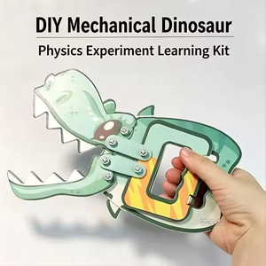 Kit de Construcción Mecánico EPT DIY T-Rex Grabber, Dinosaurio Mordedor Manual con Mecanismo de Enlace, Juguete de Ensamblaje STEM de Física - Product Image 3