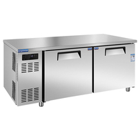 Table de préparation réfrigérée compacte professionnelle en acier inoxydable, sans givre, avec refroidissement par air et affichage numérique