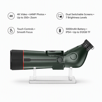 Télescope astronomique SPX5-80 avec zoom optique 350x, enregistrement vidéo 4K, vision nocturne, télescope réflecteur extérieur pour l'observation de la lune et des oiseaux