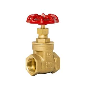 NPT BSP Female Thread Flow <b>Control</b> Brass Forged Gate Valve with Iron Hand Wheel - Product Image 1