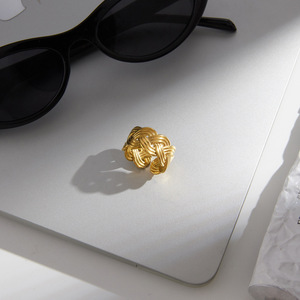 Modern 18K Gold Plated Cocktail <b>Ring</b> for Women Adjustable Fashion Jewelry No Stone Plain Design Daily Wear <b>Statement</b> <b>Ring</b> - Product Image 5