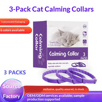Collier apaisant pour chien, 3 packs, réglable, extensible, en plastique, imperméable, soulagement de l'anxiété, utilisation toute saison pour chiens et chats