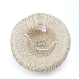 Sombrero de Paja para Mujer, Estilo Floppy, Protección Solar para la Playa, Ala Ancha, Lazo de Cinta, Plegable, Hierba Natural, 56-58CM, Moda de Verano - Product Image 4