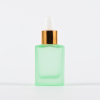 Flacon compte-gouttes personnalisé de 30 ml et 50 ml en verre dépoli à fond épais pour sérum visage et huile essentielle – Ensemble de flacons de luxe pour emballage cosmétique