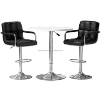 Tabouret de bar extérieur minimaliste au design tendance, pivotant et réglable, avec accoudoirs, idéal pour la cuisine et le petit-déjeuner