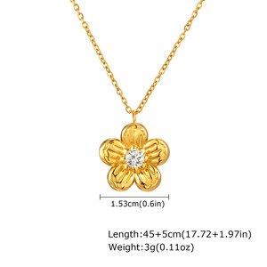 Trendy Tarnish Free Flower <strong>Charm</strong> Necklaces Women Gold Plated <strong>Bowknot</strong> Butterfly <strong>Pendant</strong> Necklace - Product Image 5