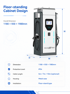 Cargador de Vehículos Eléctricos CCS2 GB/T de 120 kW Universal IP55 para Exteriores, Resistente al Agua, con Protocolo OCPP, Control por Tarjeta RFID, Montaje en Suelo y Cable de 5 Metros - Product Image 2