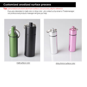 Модный алюминиевый держатель для таблеток водонепроницаемый металлический контейнер для таблеток брелок для ключей стильная металлическая канистра - Product Image 4