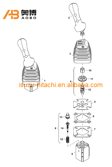 Original E16 E17 E20 HANDLE JOYSTICK 7028623 6679951 EXCAVATOR  