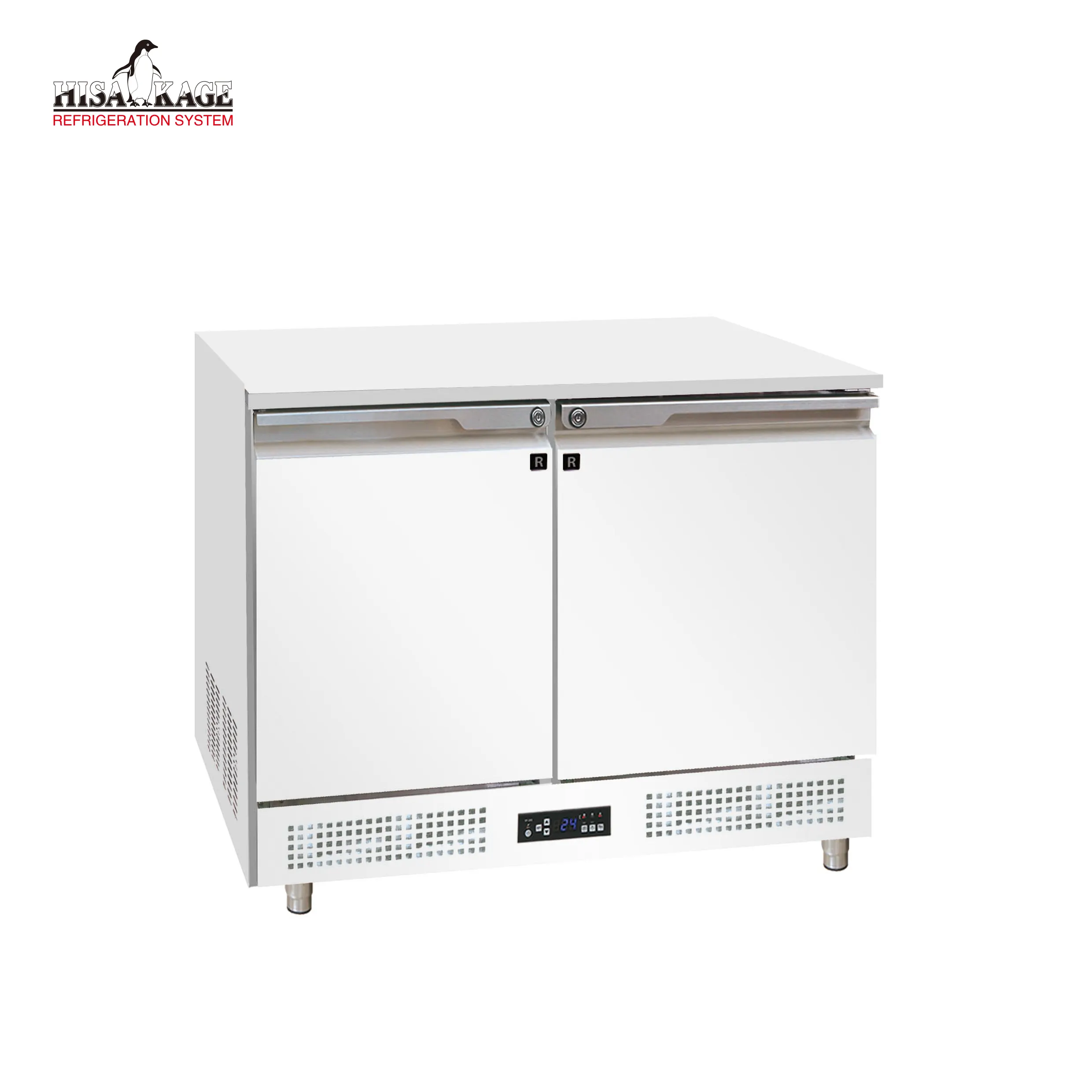 HISAKAGE LRVP-90 Under counter freezer outdoor 304 stainless steel cabinet for restaurant custom refrigerator