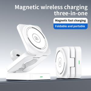 Support de charge magnétique sans fil <span class=keywords><strong>avec</strong></span> éclairage, interrupteur tactile pour l'éclairage, rangement pliable, <span class=keywords><strong>chargeur</strong></span> rapide pour <span class=keywords><strong>téléphone</strong></span> 15W - Product Image 2