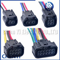 Lampu depan LED, 2/3/4/8/12 Pin lampu kabut berjalan siang hari konektor lampu seri HX colokan untuk Accord CRV