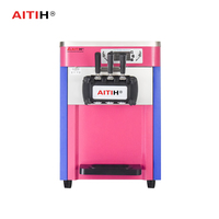 Meilleur prix AITHI Mini machine à glaces et sorbets automatique 3 saveurs, état neuf, usage professionnel, compatible 220V lait et eau