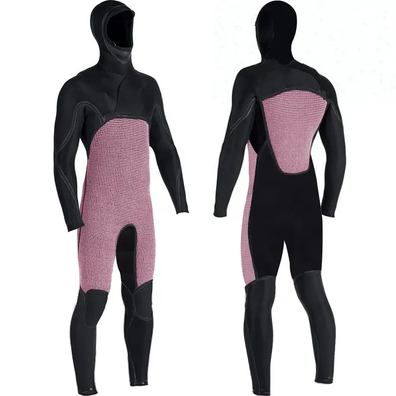 DIVESTAR 5/4MM 6/5MM Hoodie Style Neoprene Front Chest Zip Full Taped Blind Stitching Thermal Fabric Surfing Wetsuit