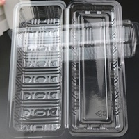 Boîte d'emballage rectangulaire pour desserts en gros, transparente, jetable, pour biscuits, gâteaux, pâtisseries, boîte à emporter