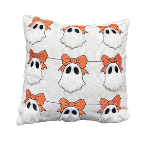 Fundas de Cojín con Diseño de Fantasmas para Halloween, Almohadas Bordadas y Acolchadas para Decoración Festiva del Hogar, Venta al Por Mayor - Product Image 6
