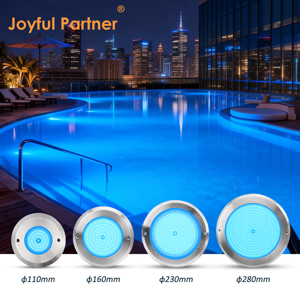 IP68 6W-42W LED Pool Light AC 12V Ultra Slim 10mm 316L Stainless Steel RGB Resin Filled Underwater Swimming Lamp