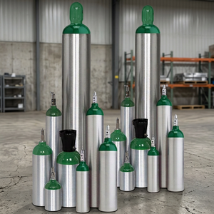 Cylindre <span class=keywords><strong>d</strong></span>'<span class=keywords><strong>oxygène</strong></span> médical portable en aluminium, léger, réservoir de gaz haute pression pour hôpital, clinique, <span class=keywords><strong>ambulance</strong></span>, premiers secours - Product Image 1