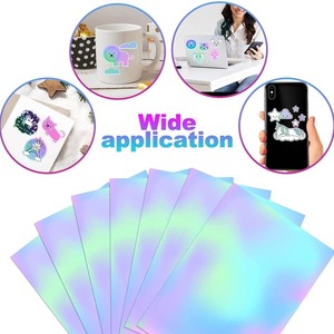 A4 Holographic Glossy Inkjet <strong>Printable</strong> Sticker Paper <strong>Adhesive</strong> Holography Photo Sticker <strong>Roll</strong> for Inkjet Printer - Product Image 5