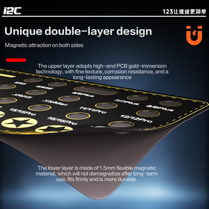 Tapis magnétique I2C pour vis de réparation de téléphone, tapis de tri de vis anti-perte avec aimant puissant, organisateur de poste de travail portable - Product Image 4