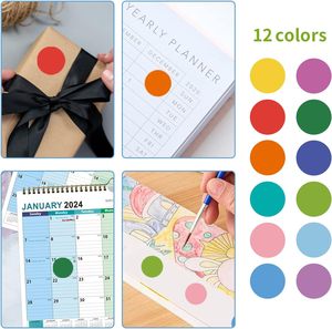 Đầy Màu Sắc Màu Dot Dán Vòng Giấy Nhãn Màu Mã Hó<span class=keywords><strong>a</strong></span> Vòng Tròn Chấm Cho Monther Củ<span class=keywords><strong>a</strong></span> Ngày Giáng Sinh Sinh Nhật Thẻ Quà Tặng - Product Image 2