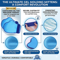 Compresse réutilisable chaude/froide en gel doux pour thérapie articulaire, arthrite, syndrome du canal carpien, douleurs aux doigts, gonflement et récupération par compression