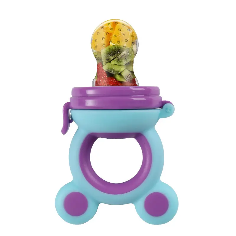 BPA मुक्त सिलिकॉन पाउच बच्चे ताजा खाद्य फीडर शांत शिशु फल शुरुआती खिलौना bebe सिलिकॉन बेबी फल शांत