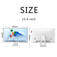 Dual Core 24" Ips Panel All-in-one Pc Gamer Cheap Business Aio Desktop Computer I3 I5 I7 Barebone Touch Screen 8gb 16gb Memory