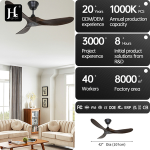 <b>Ceiling</b> fan household fancy 52 inch wooden blade DC motor unlit <b>ceiling</b> fan with <b>remote</b> <b>control</b> - Product Image 4