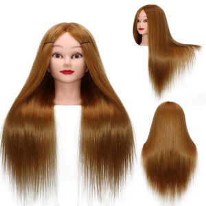 22 Inch Ấn Độ Không-Remy Tóc Con Người Thẩm Mỹ Manikin Thực Hành Đầu Bện Công Cụ Làm Tóc Tự Làm Phong Cách Thiết Lập Mật Độ 180% - Product Image 2