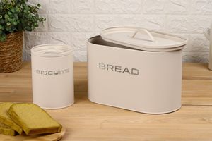 Boîte à pain <span class=keywords><strong>vintage</strong></span> pour la cuisine avec des boîtes en étain pour le café, le <span class=keywords><strong>sucre</strong></span>, le thé, le rangement des pâtisseries, ensemble de boîtes à pain avec couvercle en métal - Product Image 5
