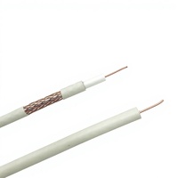 Câble LAN industriel extérieur coaxial RG59 de haute qualité, ignifuge, homologué CMR, 250 MHz, 305 m, conducteur solide en matériau OFC
