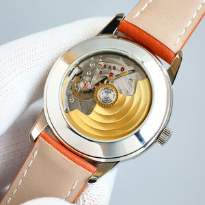 Reloj Mecánico Clásico Vintage de Alta Gama 2026 para Hombre y Mujer, Correa Naranja, Estilo Moderno - Product Image 5