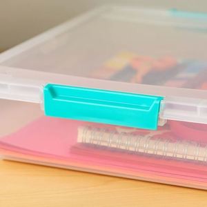 Plastic Storage <b>Bins</b> Containers with <b>Lids</b> Craft Organizers and Storage A4 Paper Storage Box - Product Image 3