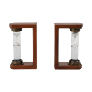 Fermalibri Decorativi a Clessidra per Arredamento Libreria, Eleganti Fermalibri Moderni, Accessori per Scaffali e Ufficio - Product Image 1