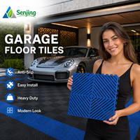 Dalles de sol pour lavage de voitures, revêtement de sol modulaire en PP haute résistance, entretien facile, sol de garage