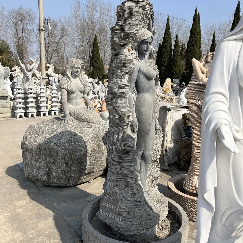 Calcaire Personnalisé Western Figure Statue Sculpté À La Main Pierre Sculpture Et Sculpture