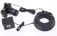 Vente flash Falconeyes DVR-240 DF DVR-240D Anneau lumineux LED pour photographie vidéo pour appareil photo reflex numérique Flash portable