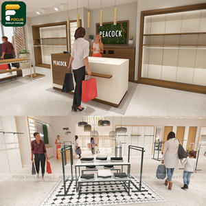 Custom Boutique Clothing Display Rack Garment Cabinet <b>Wall</b> Shelf Cashwrap Counter <b>Lighting</b> <b>Mirror</b> Fixture - Product Image 5