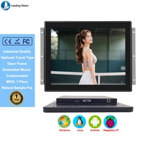 Monitor Kios Luar Ruangan Tahan Air 32 Inci dengan Layar Sentuh IP65/IP67 Antarmuka DVI Full HD 1920x1080 Layar LCD Kecerahan Tinggi