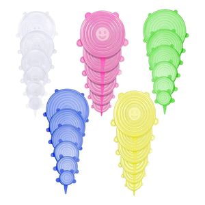 Venta de Fábrica: Tapas Elásticas de Silicona de Alta Calidad para Alimentos, Ecológicas, Aptas para Lavavajillas, Personalizables, Excedentes de Inventario - Product Image 1