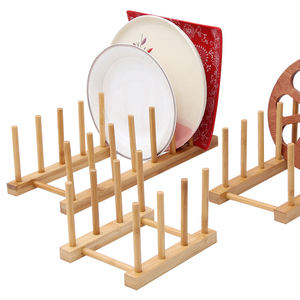 Égouttoir à vaisselle en bois, organisateur de rangement pour la cuisine, supports et étagères - Product Image 1