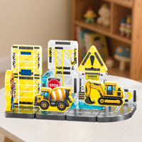 Nouveaux jouets éducatifs STEM 2026 - Blocs de construction magnétiques sur le thème du chantier - Mini boîte en métal - Ensemble de voyage - Cadeau pour garçons