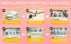 Maison à bulles gonflable de 10 pieds, maison de ballons gonflables en PVC pour enfants et ballons Maison à bulles transparente Dôme <span class=keywords><strong>Location</strong></span> de fête gonflable - Product Image 6