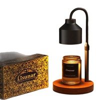 Lampe d'aromathérapie transfrontalière de style médiéval avec bougie à cire fondante, interrupteur à minuterie et variateur, veilleuse sans flamme et lumière d'ambiance