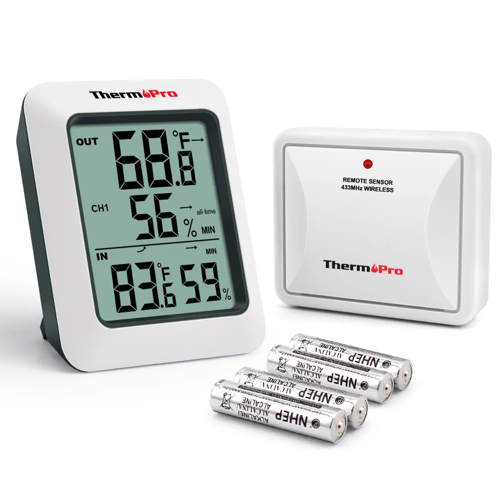 ThermoPro TP60C Wireless Indoor Outdoor Digital Thermometer Hygrometer With High Accuracy