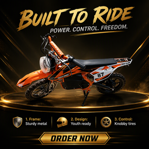 Bicicleta Elétrica Infantil Off-Road 36V 500W com Bateria de Lítio, Moto Mini à Prova d'Água para Passeios ao Ar Livre - Product Image 1