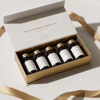 Boîtes rigides personnalisées pour coffret cadeau de collagène haut de gamme avec impression bronzée et emballage pharmaceutique